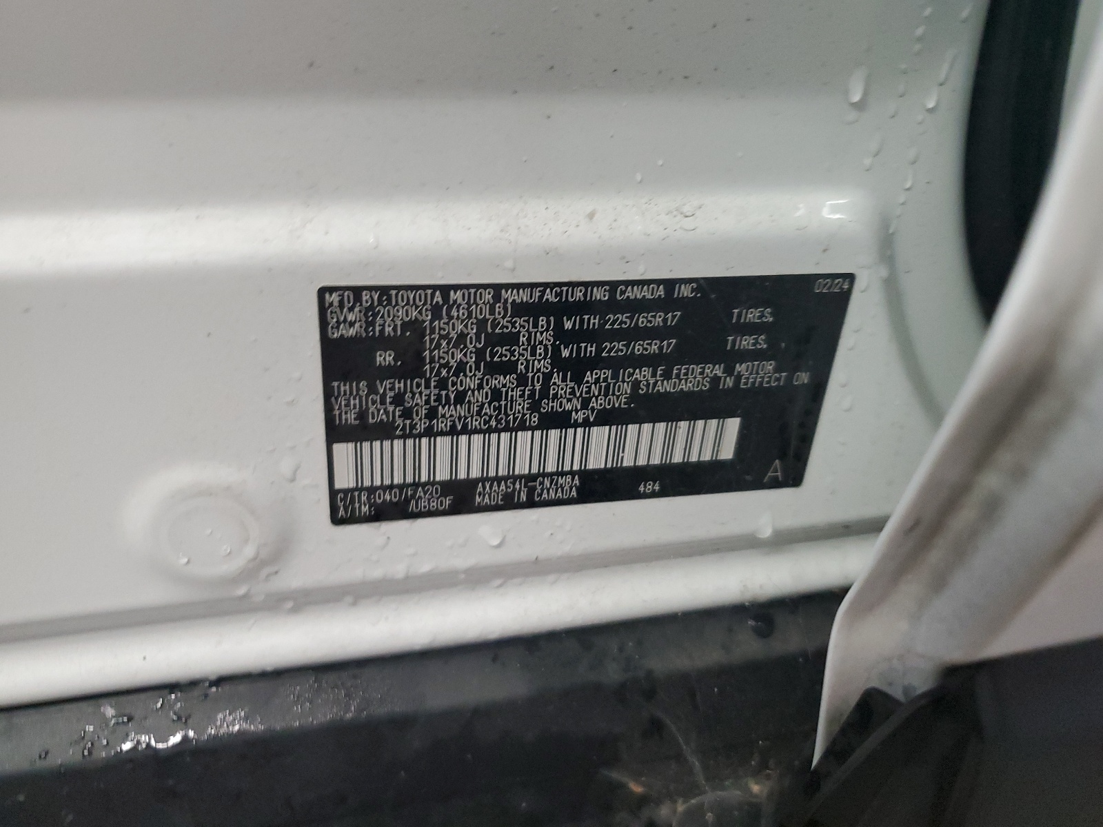 2T3P1RFV1RC431718 2024 Toyota Rav4 Xle