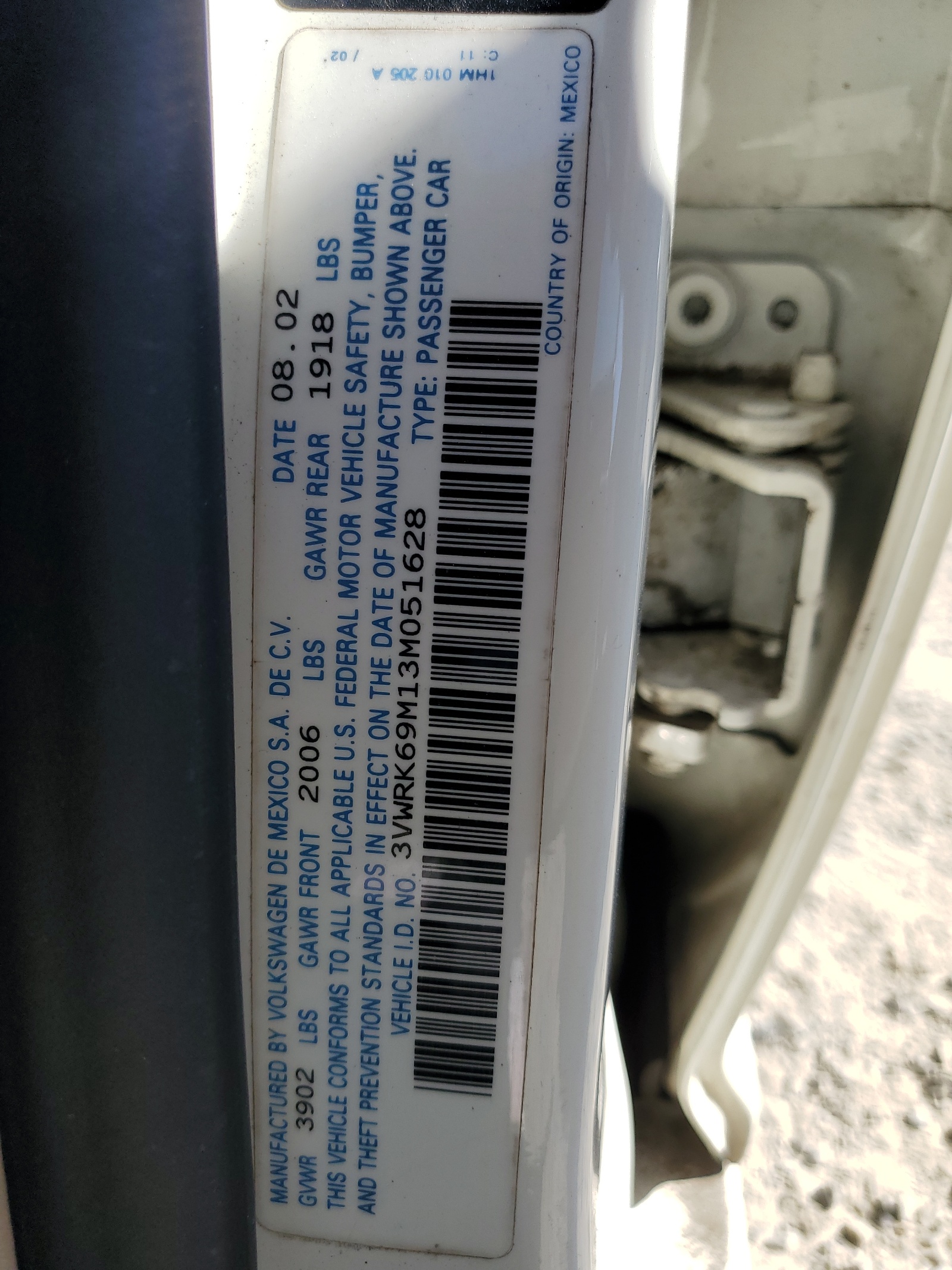 3VWRK69M13M051628 2003 Volkswagen Jetta Gl