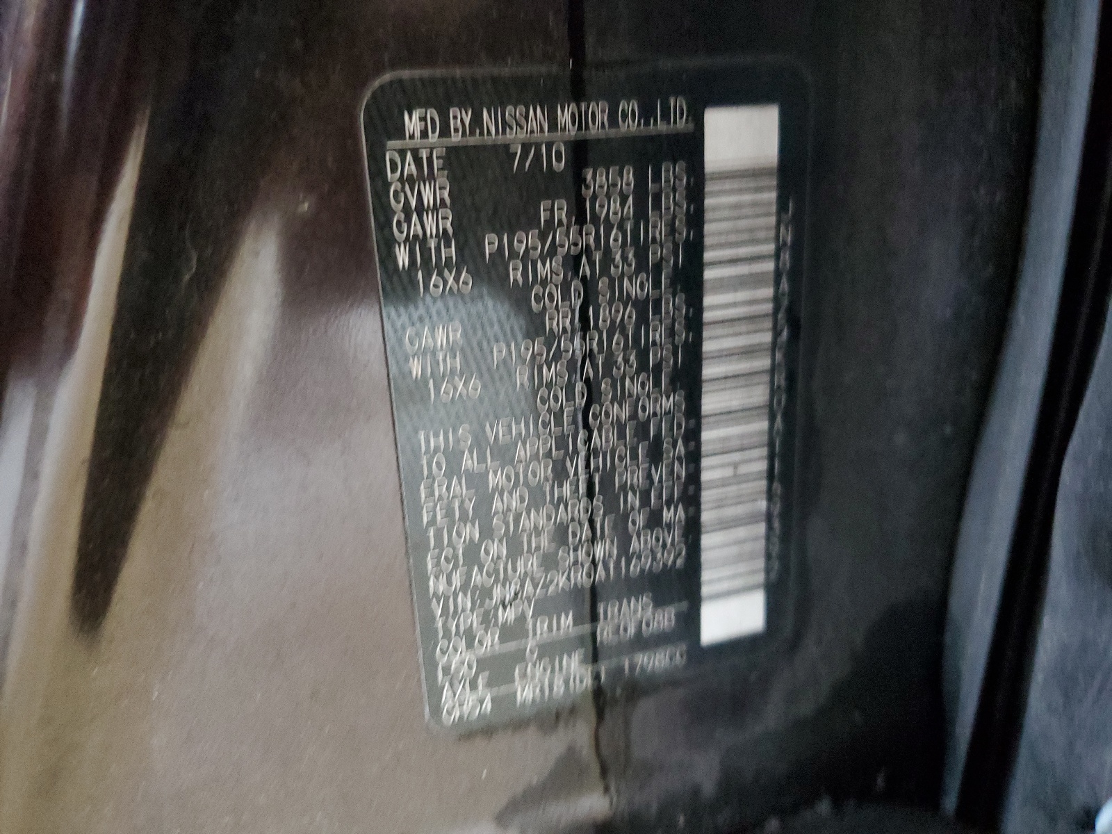 JN8AZ2KR0AT169392 2010 Nissan Cube Base