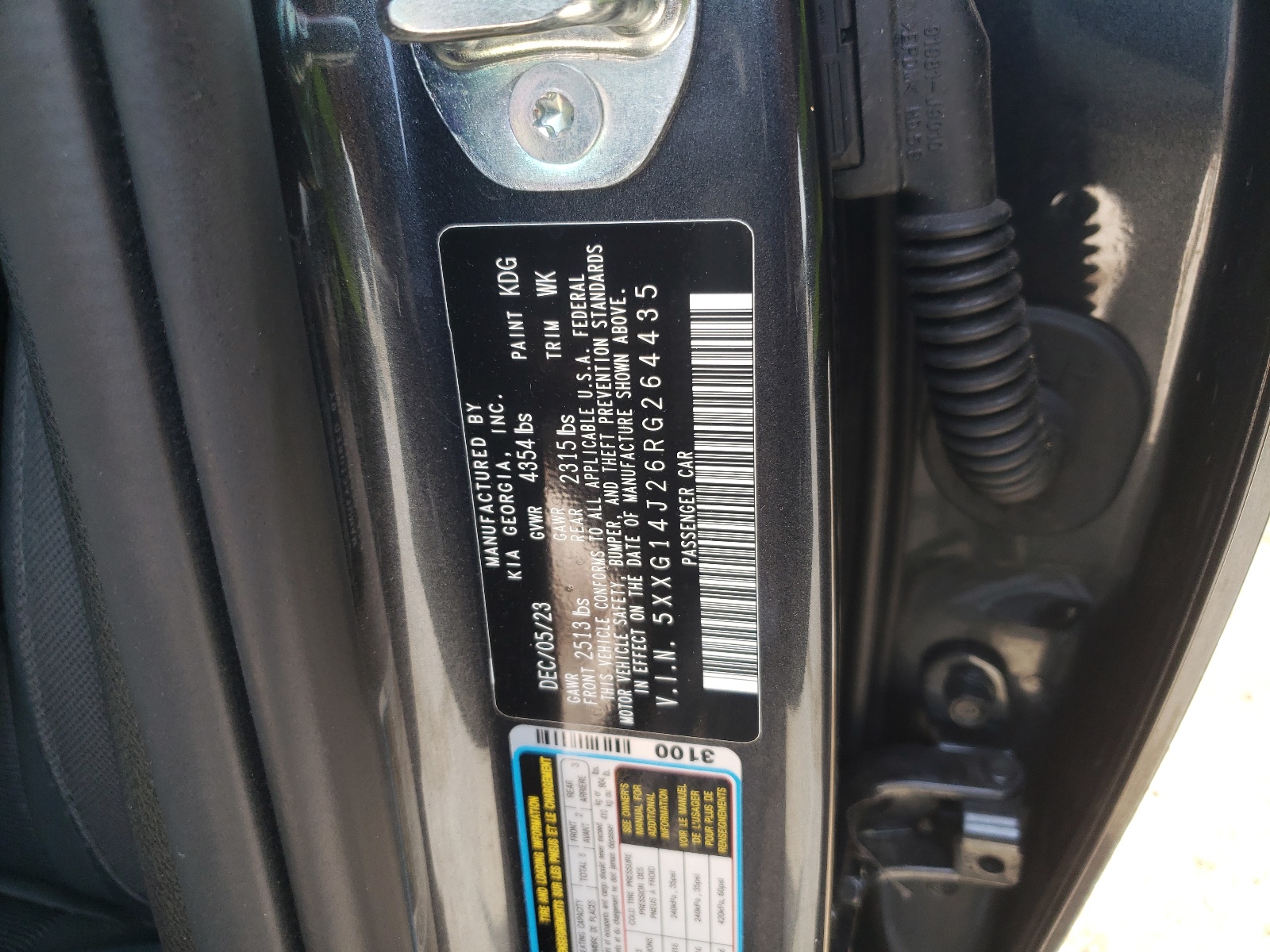 5XXG14J26RG264435 2024 Kia K5 Lxs