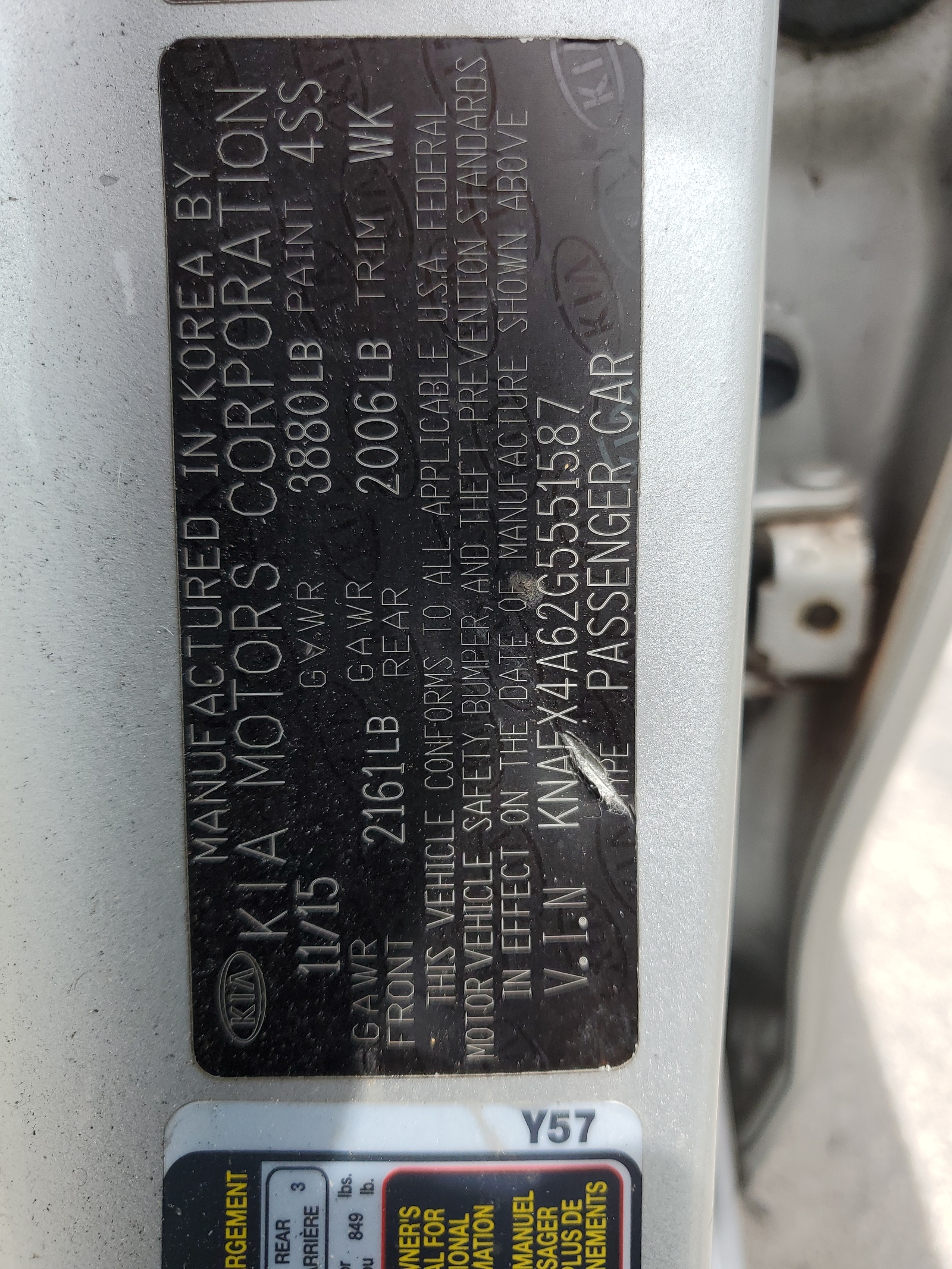 KNAFX4A62G5551587 2016 Kia Forte Lx