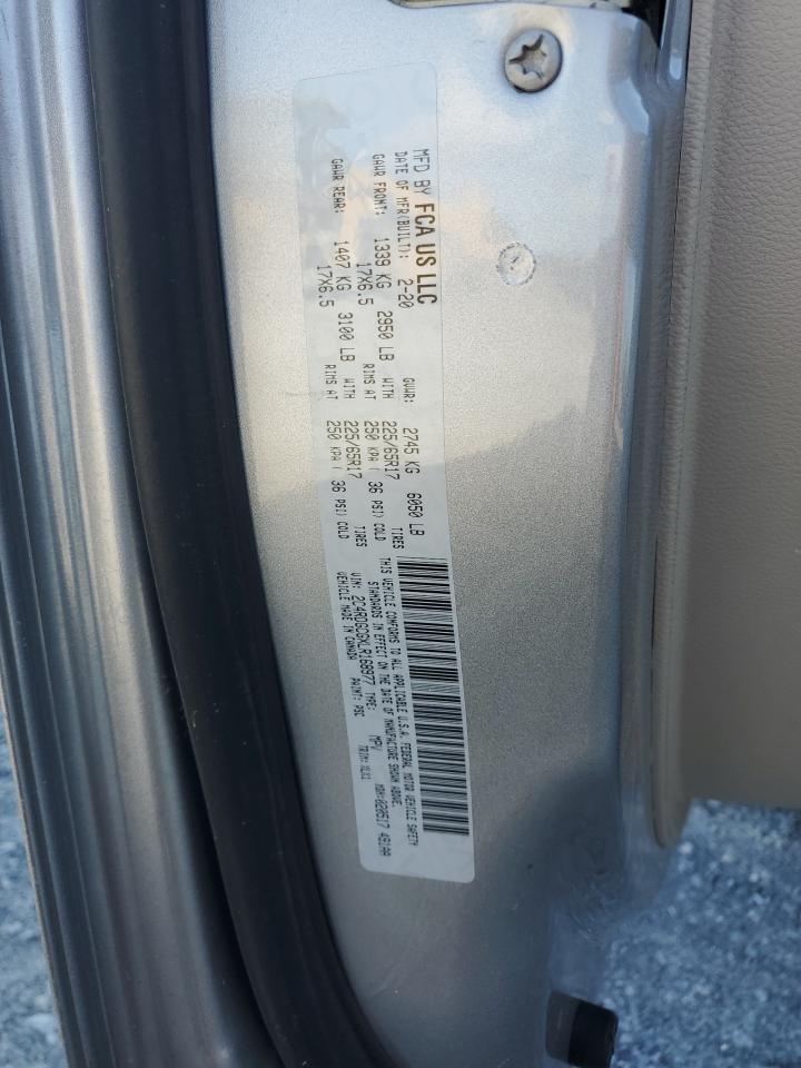 2020 Dodge Grand Caravan Sxt VIN: 2C4RDGCGXLR168977 Lot: 60875034