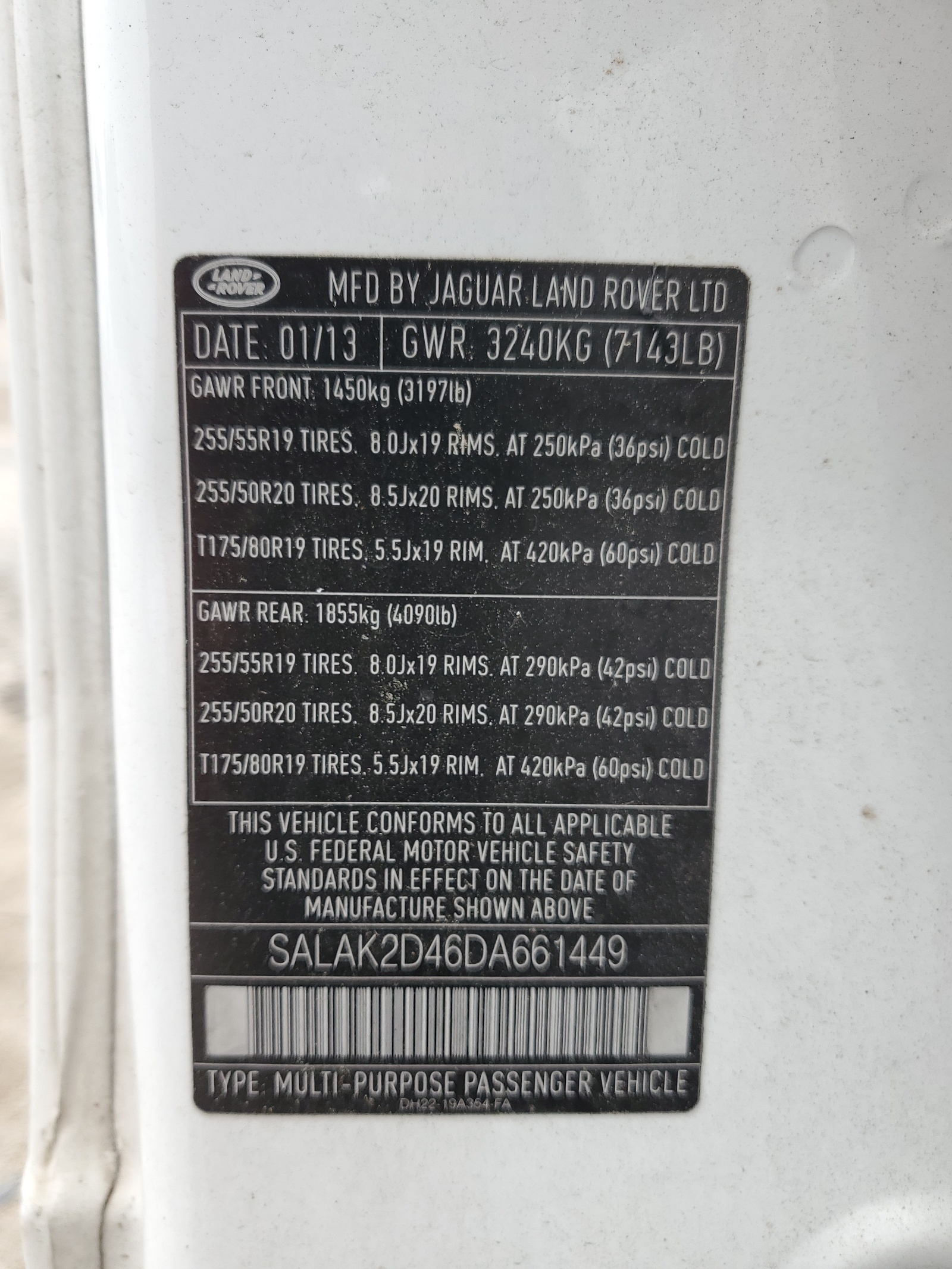 SALAK2D46DA661449 2013 Land Rover Lr4 Hse Luxury