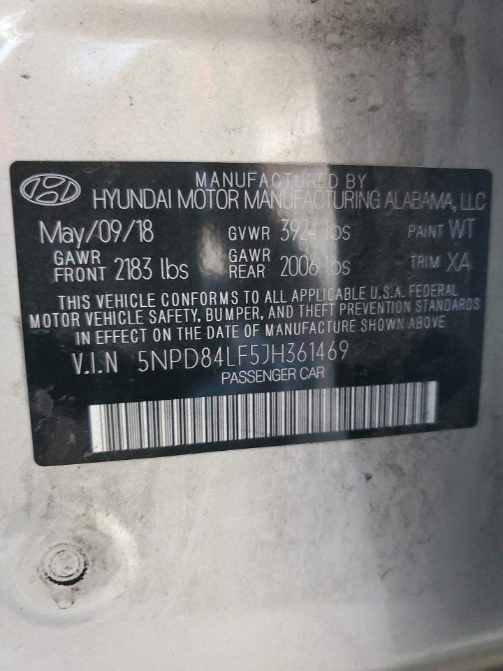 2018 Hyundai Elantra Sel VIN: 5NPD84LF5JH361469 Lot: 64039994