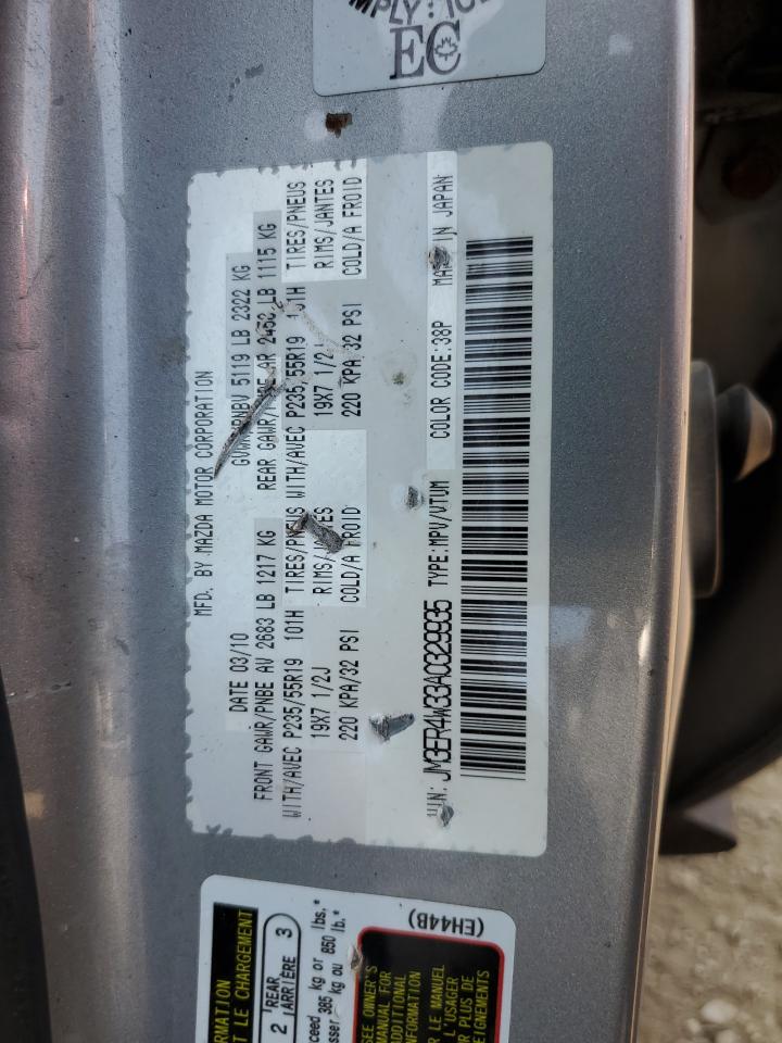 2010 Mazda Cx-7 VIN: JM3ER4W33A0329935 Lot: 62855184