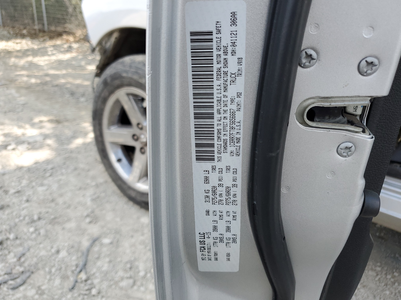 1C6RR7FT8FS656667 2015 Ram 1500 St