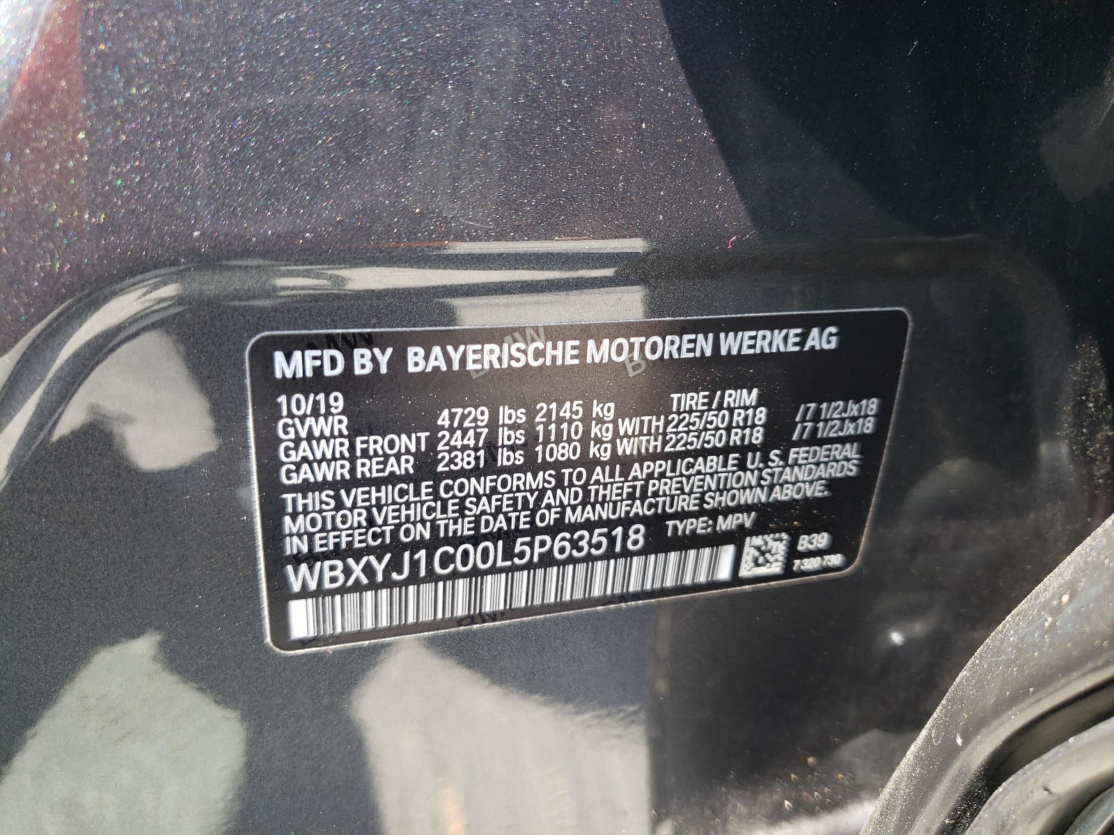 WBXYJ1C00L5P63518 2020 BMW X2 xDrive28I