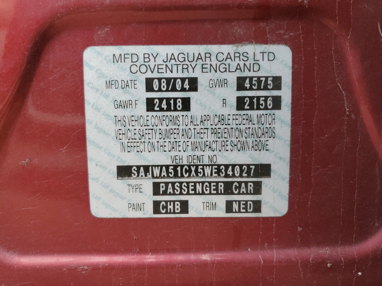 SAJWA51CX5WE34027 2005 Jaguar X-Type 3.0