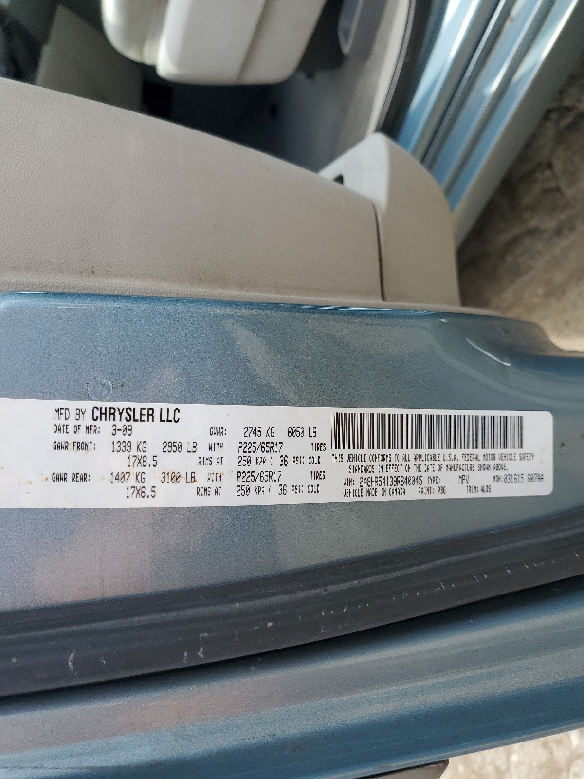 2A8HR54139R640045 2009 Chrysler Town & Country Touring