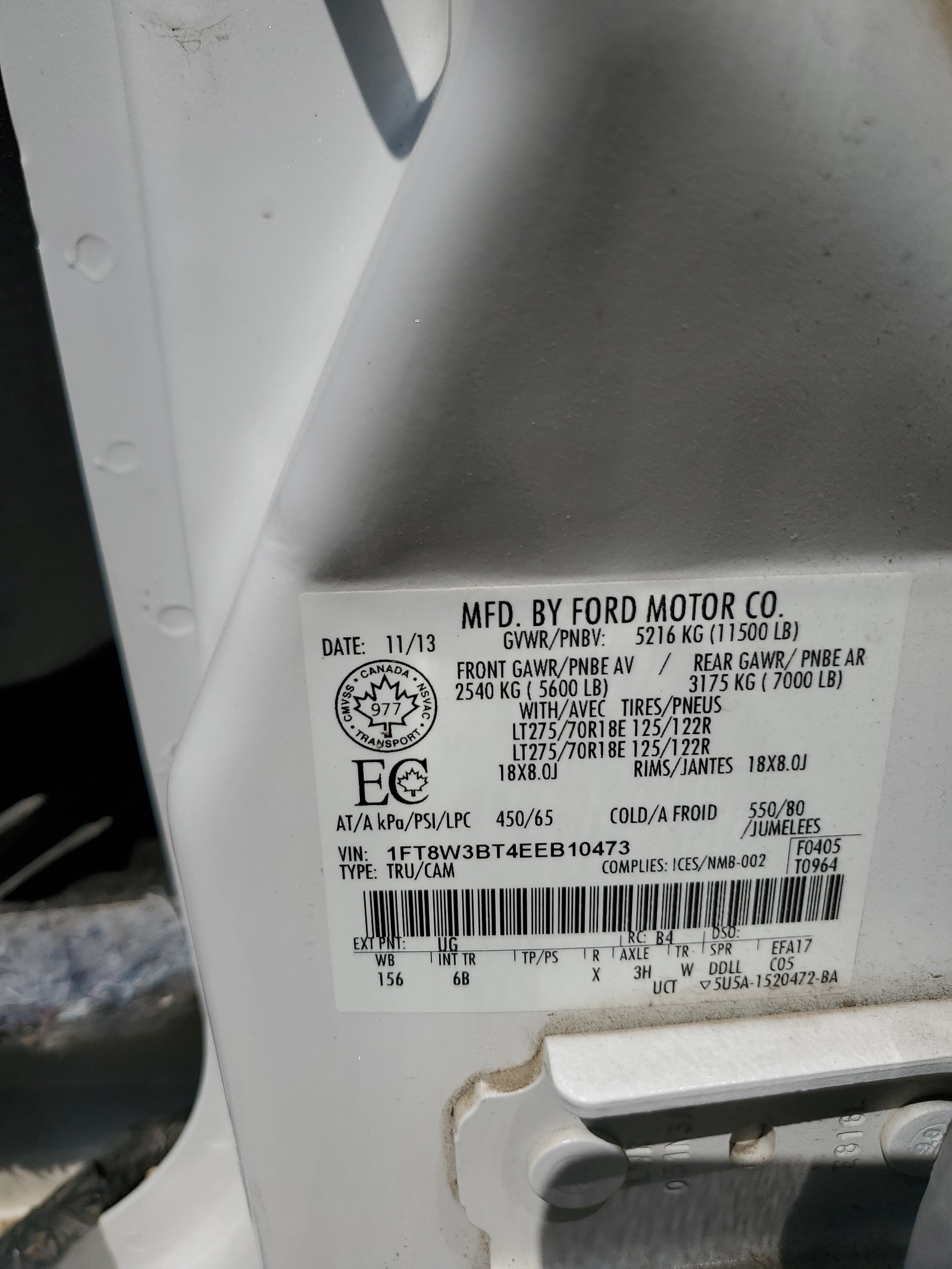 1FT8W3BT4EEB10473 2014 Ford F350 Super Duty