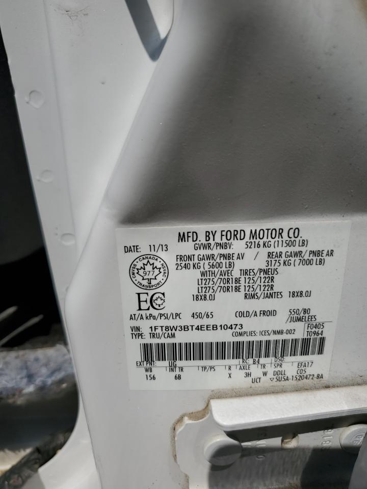 2014 Ford F350 Super Duty VIN: 1FT8W3BT4EEB10473 Lot: 64217814