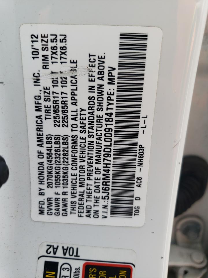 2013 Honda Cr-V Exl VIN: 5J6RM4H79DL009184 Lot: 65431174