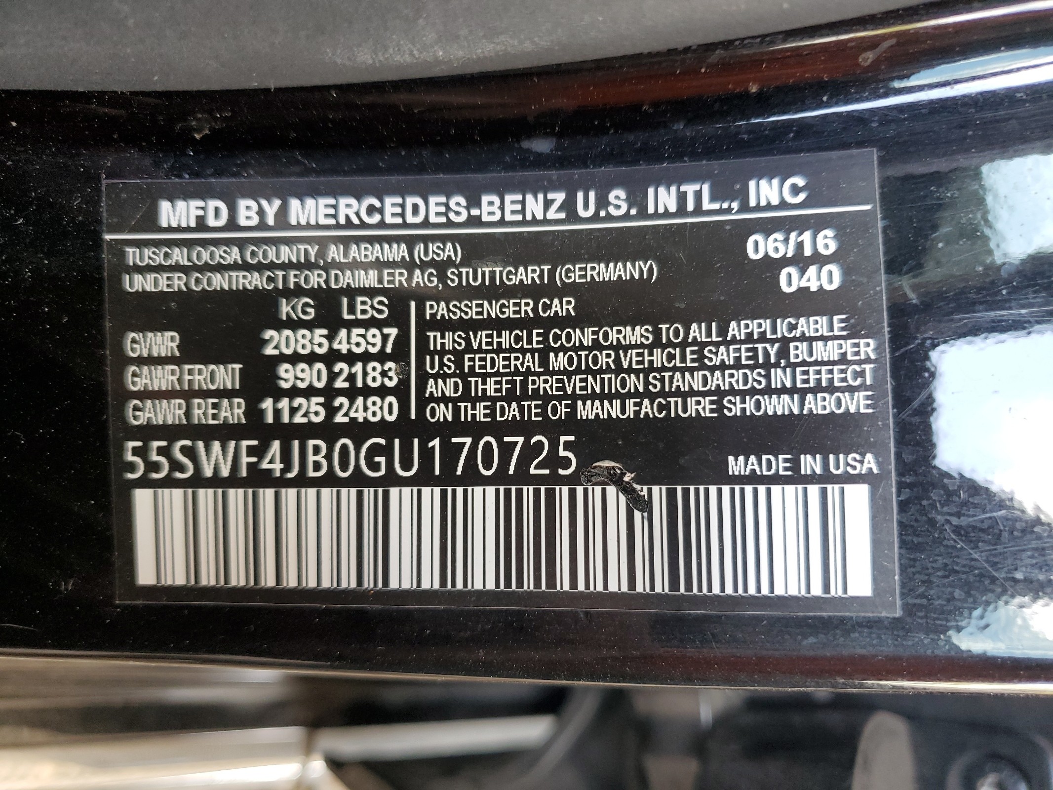 55SWF4JB0GU170725 2016 Mercedes-Benz C 300