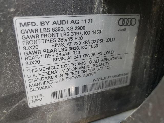 WA1LJBF77ND006348 Audi Q7 PREMIUM 14