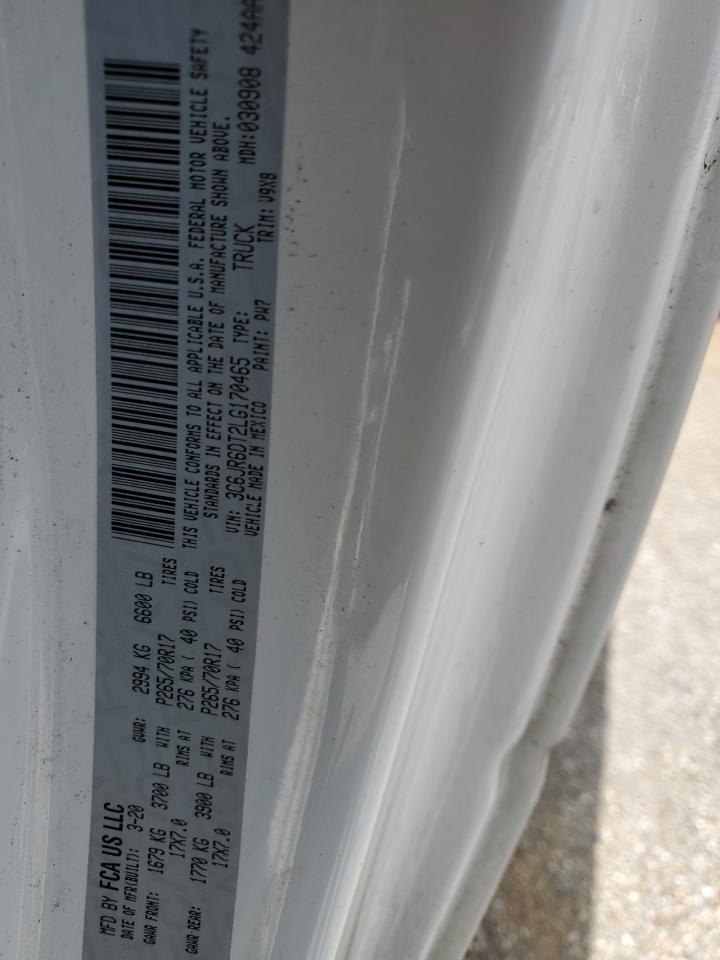 2020 Ram 1500 Classic Tradesman VIN: 3C6JR6DT2LG170465 Lot: 64187884