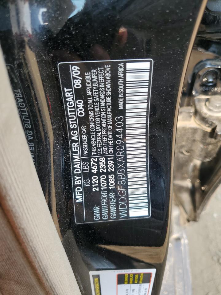 2010 Mercedes-Benz C 300 4Matic VIN: WDDGF8BBXAR094403 Lot: 63547654