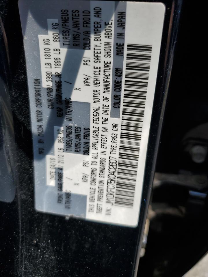 2019 Mazda Cx-3 Touring VIN: JM1DKFC75K0402607 Lot: 62826324