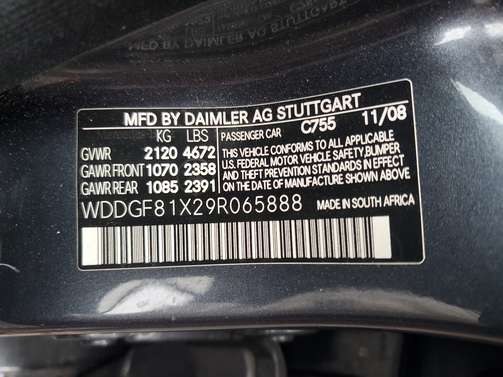 WDDGF81X29R065888 2009 Mercedes-Benz C 300 4Matic
