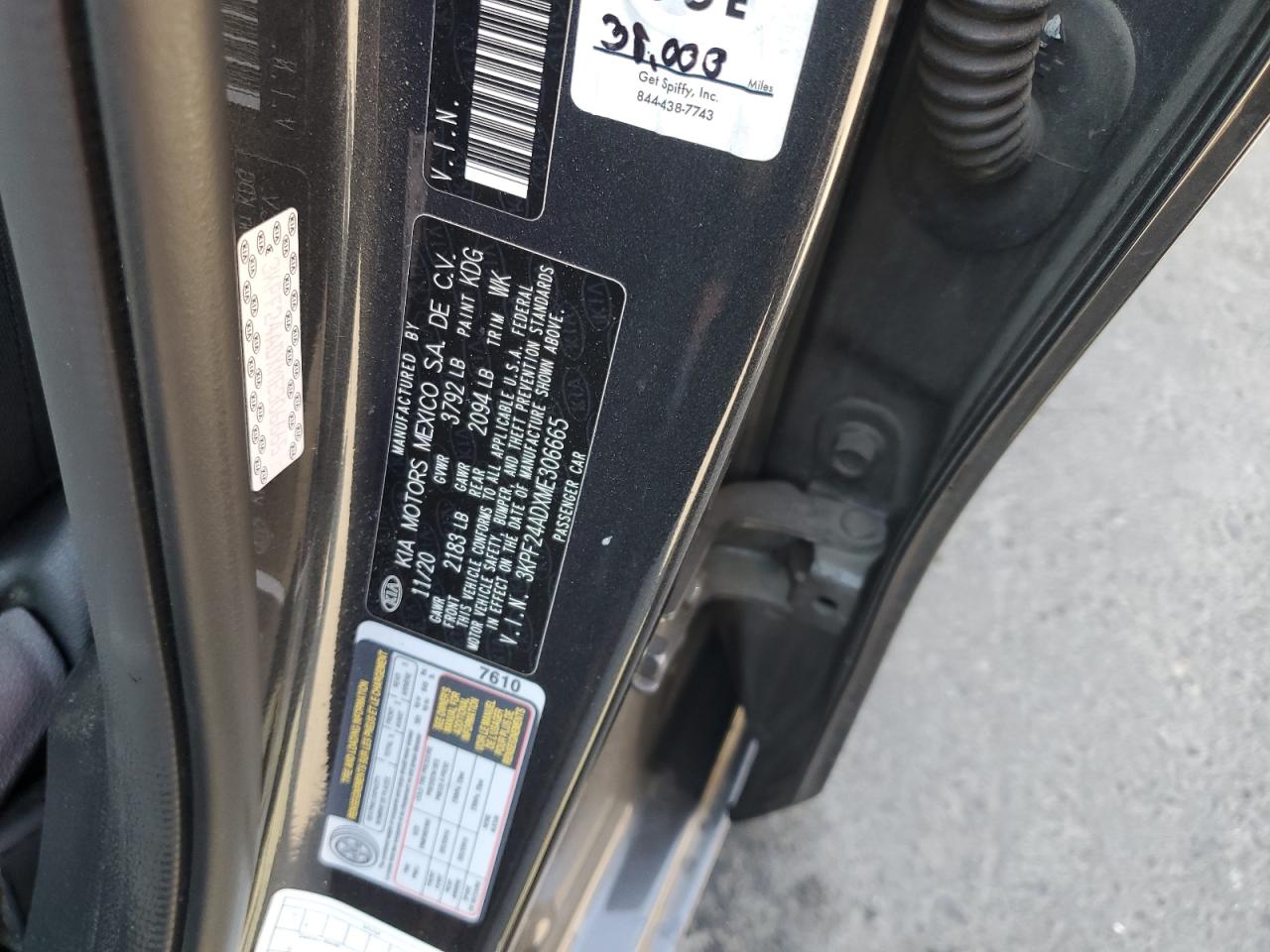 2021 Kia Forte Fe VIN: 3KPF24ADXME306665 Lot: 64281604