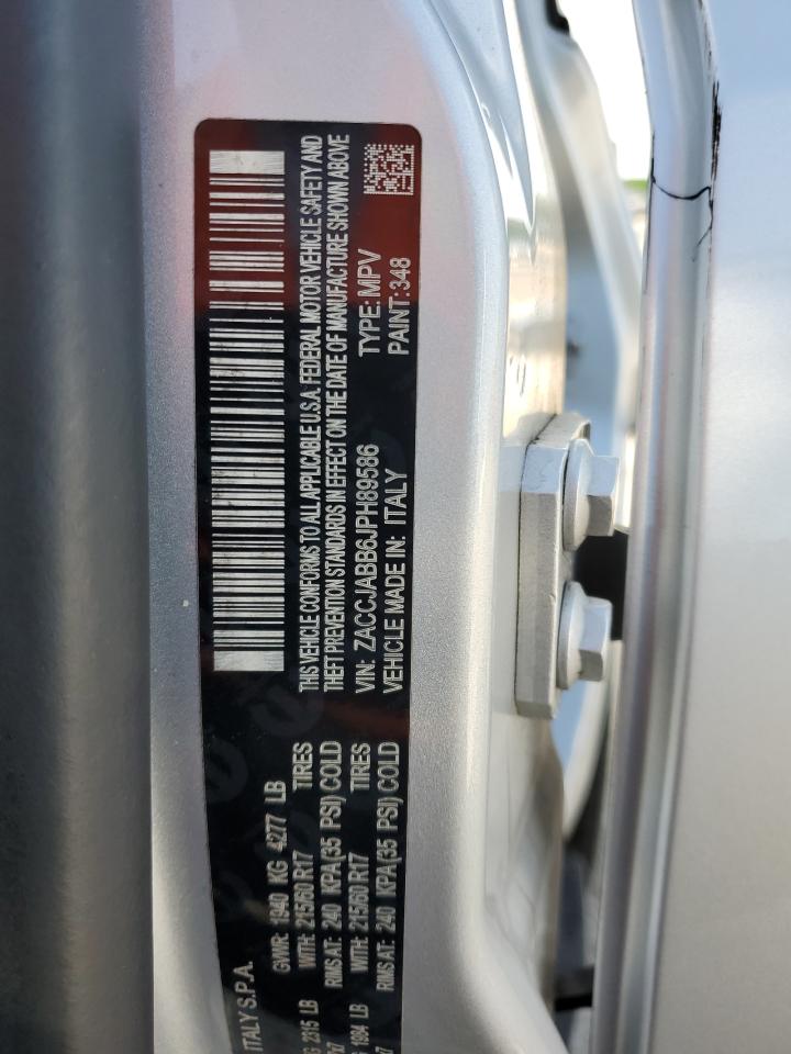 2018 Jeep Renegade Latitude VIN: ZACCJABB6JPH89586 Lot: 64290534