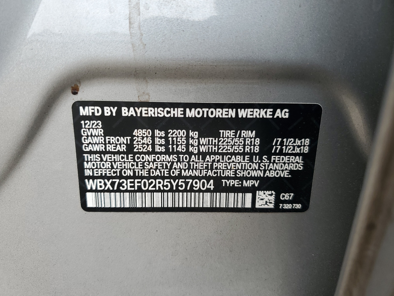 WBX73EF02R5Y57904 2024 BMW X1 xDrive28I