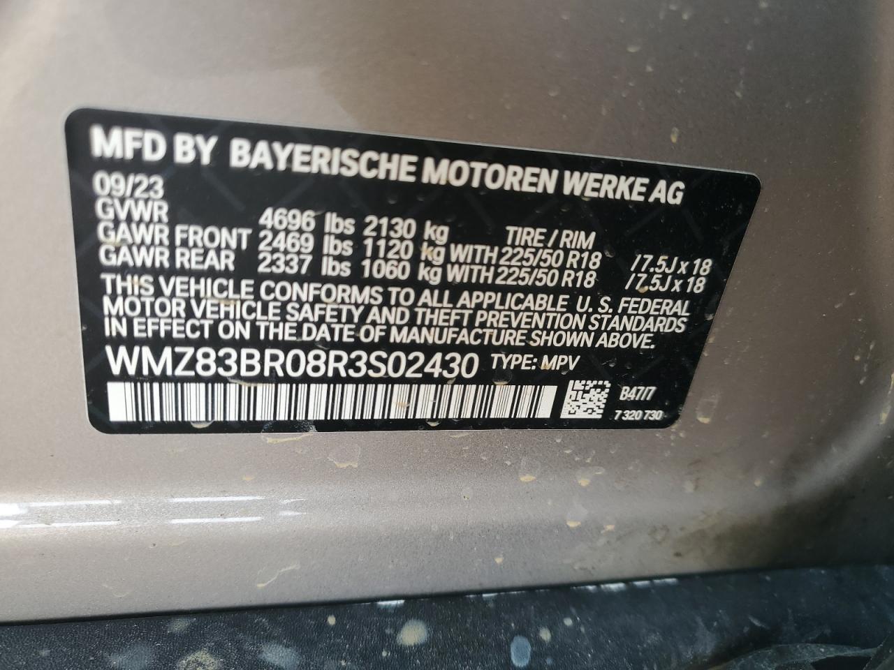 2024 Mini Cooper S Countryman All4 VIN: WMZ83BR08R3S02430 Lot: 64325454