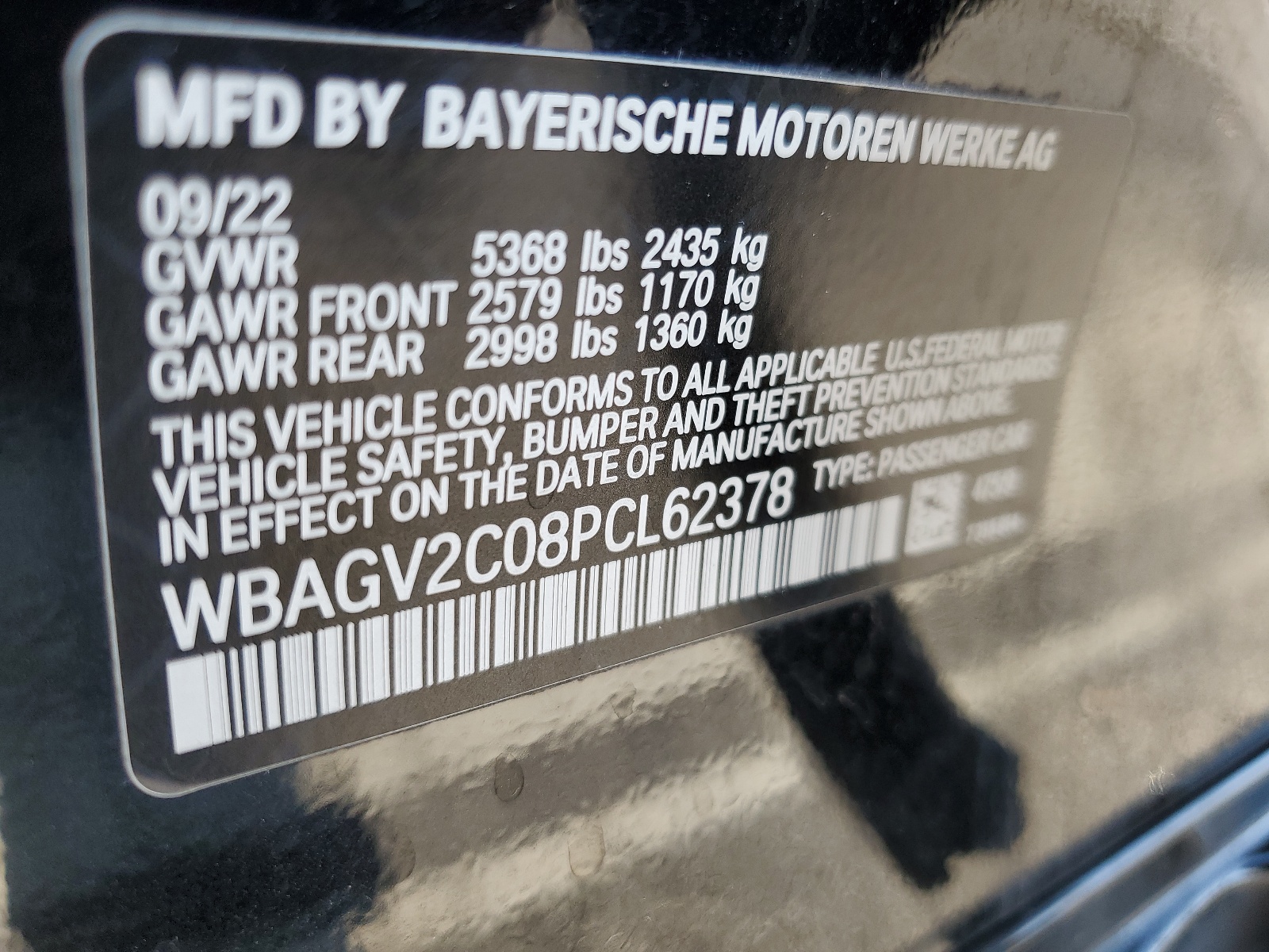 WBAGV2C08PCL62378 2023 BMW 840I