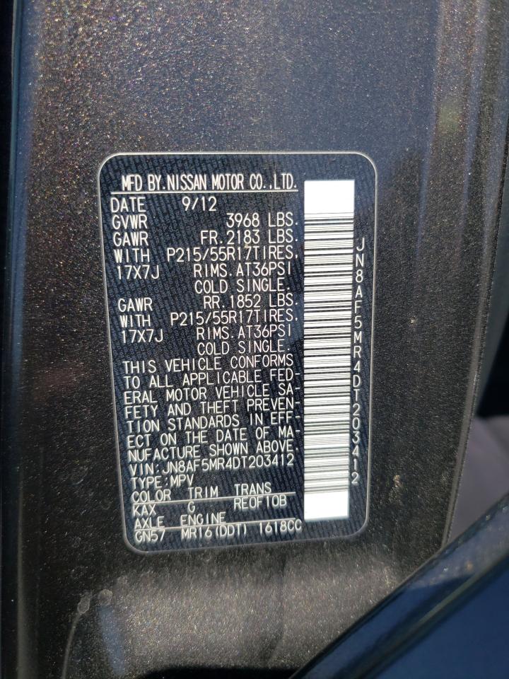 2013 Nissan Juke S VIN: JN8AF5MR4DT203412 Lot: 63311104