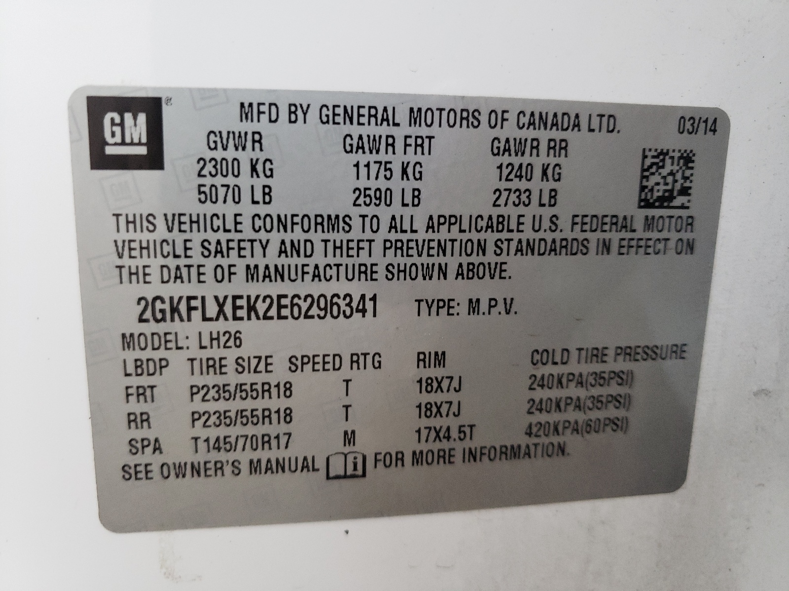 2GKFLXEK2E6296341 2014 GMC Terrain Slt