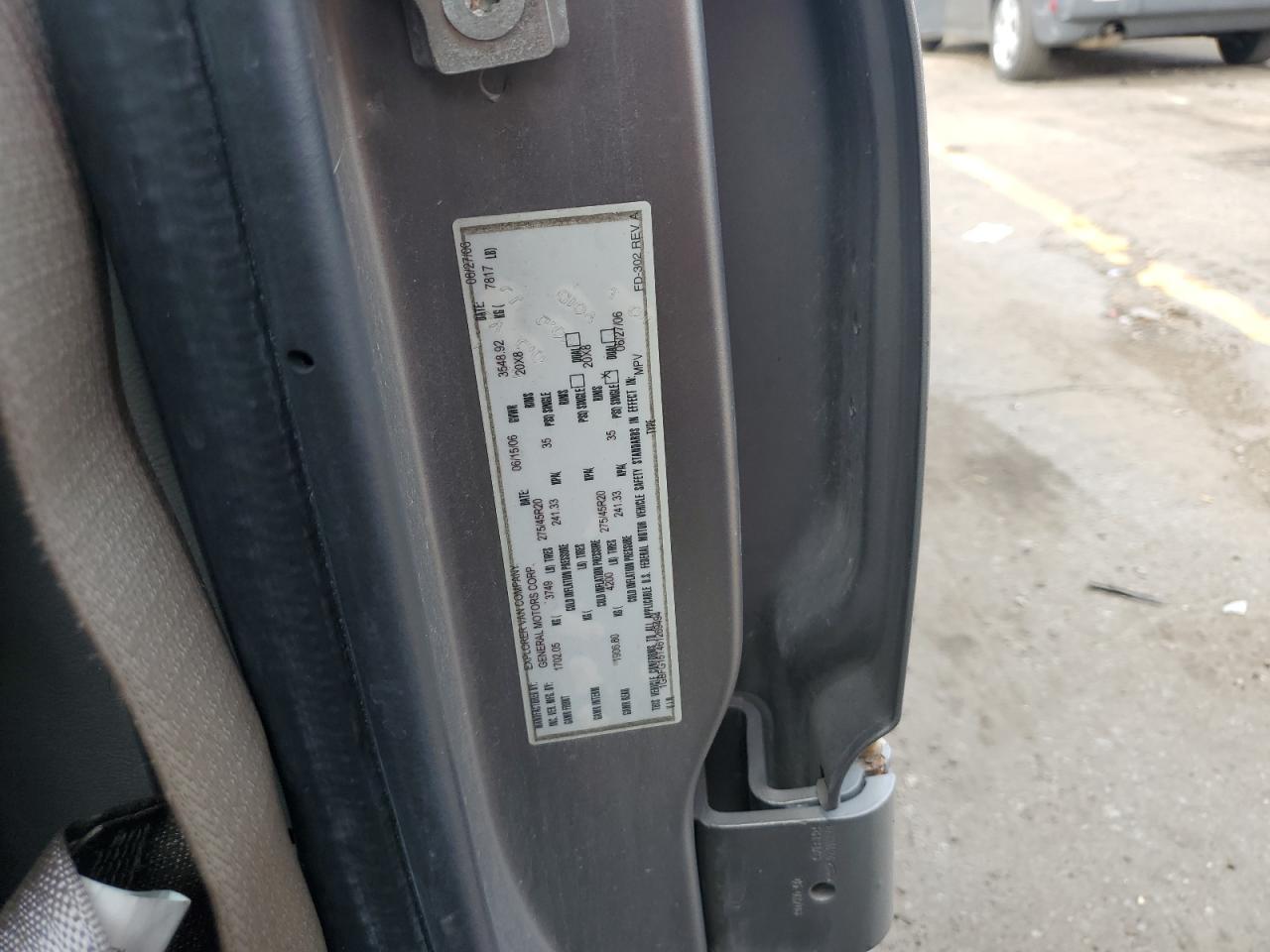 2006 Chevrolet Express G1500 VIN: 1GBFG15T461269494 Lot: 64356344