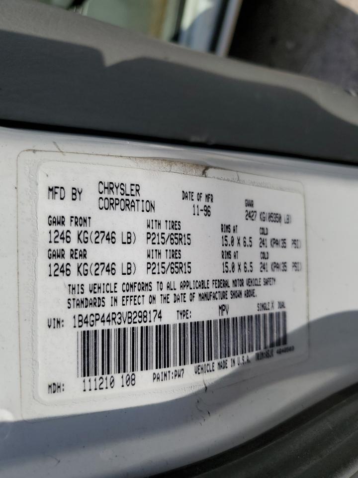 1997 Dodge Grand Caravan Se VIN: 1B4GP44R3VB298174 Lot: 62054444