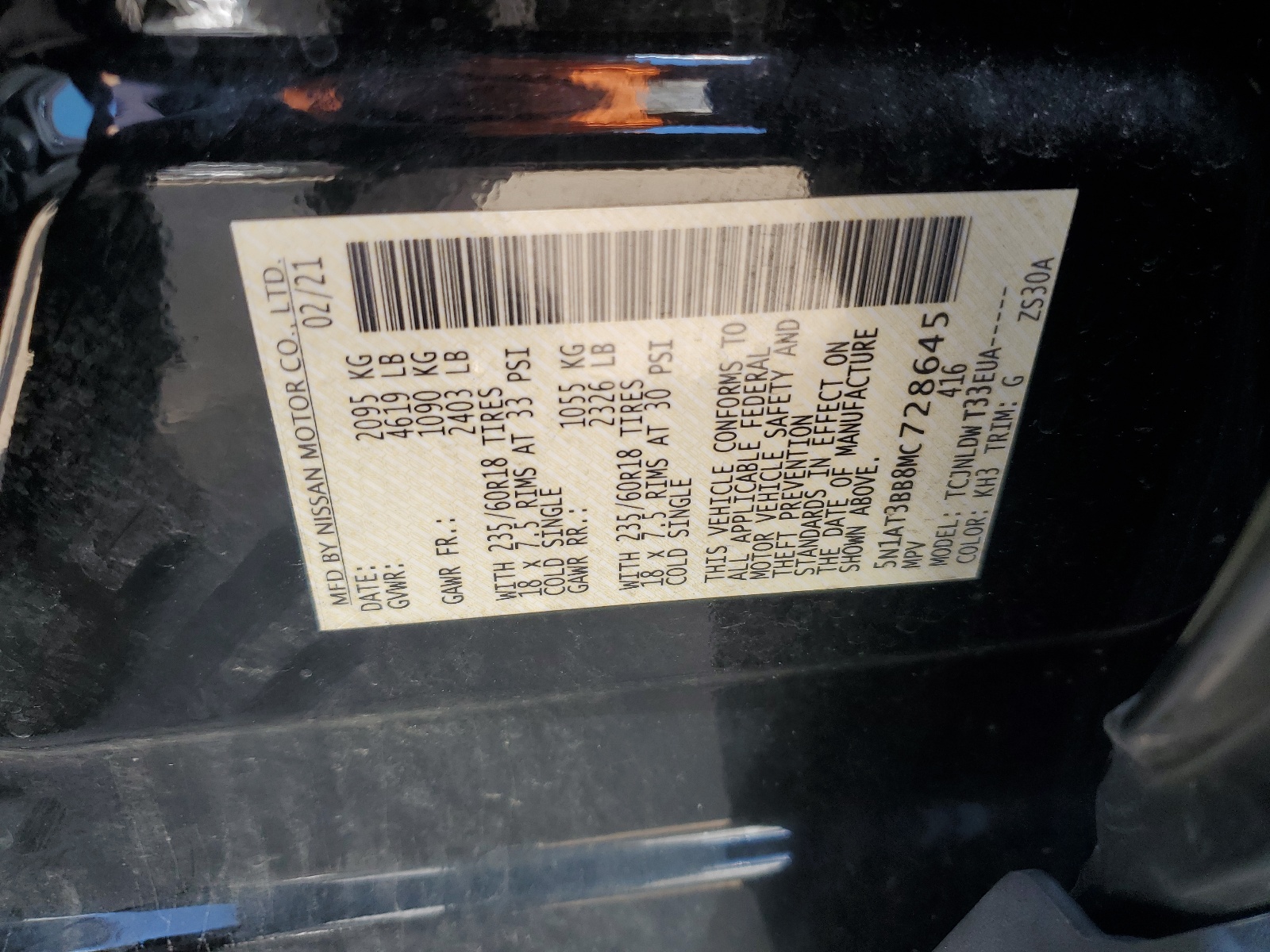 5N1AT3BB8MC728645 2021 Nissan Rogue Sv