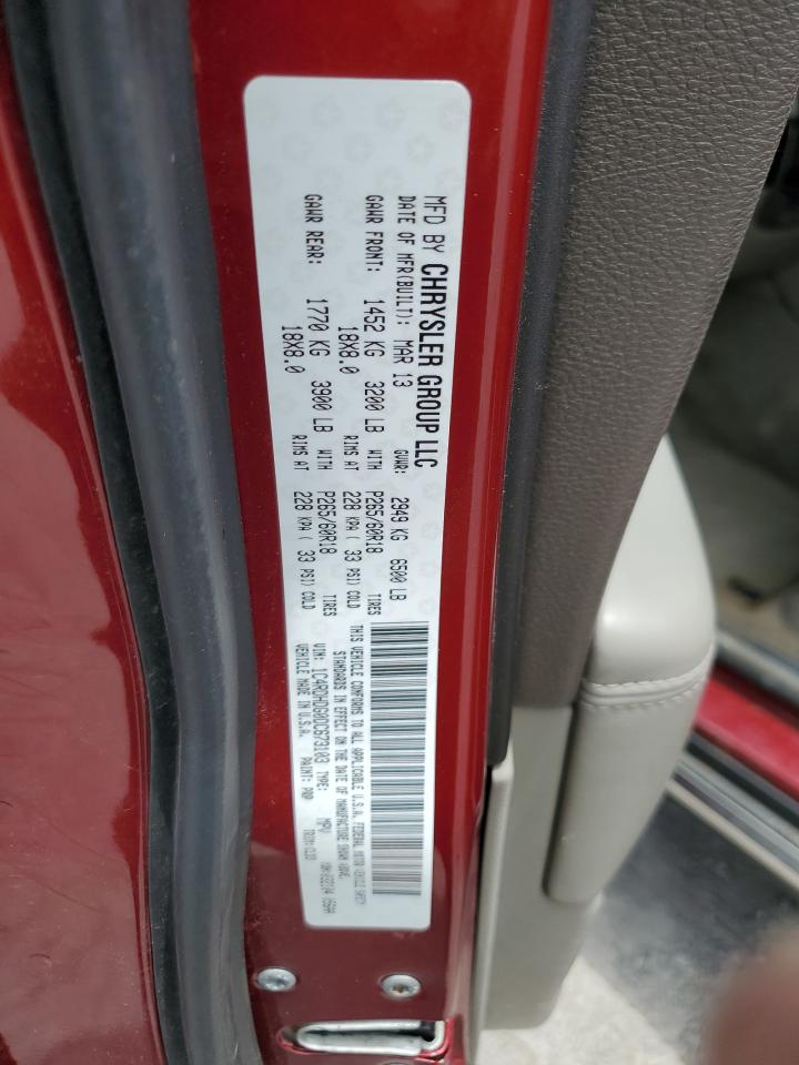 2013 Dodge Durango Crew VIN: 1C4RDHDG0DC673103 Lot: 62550774