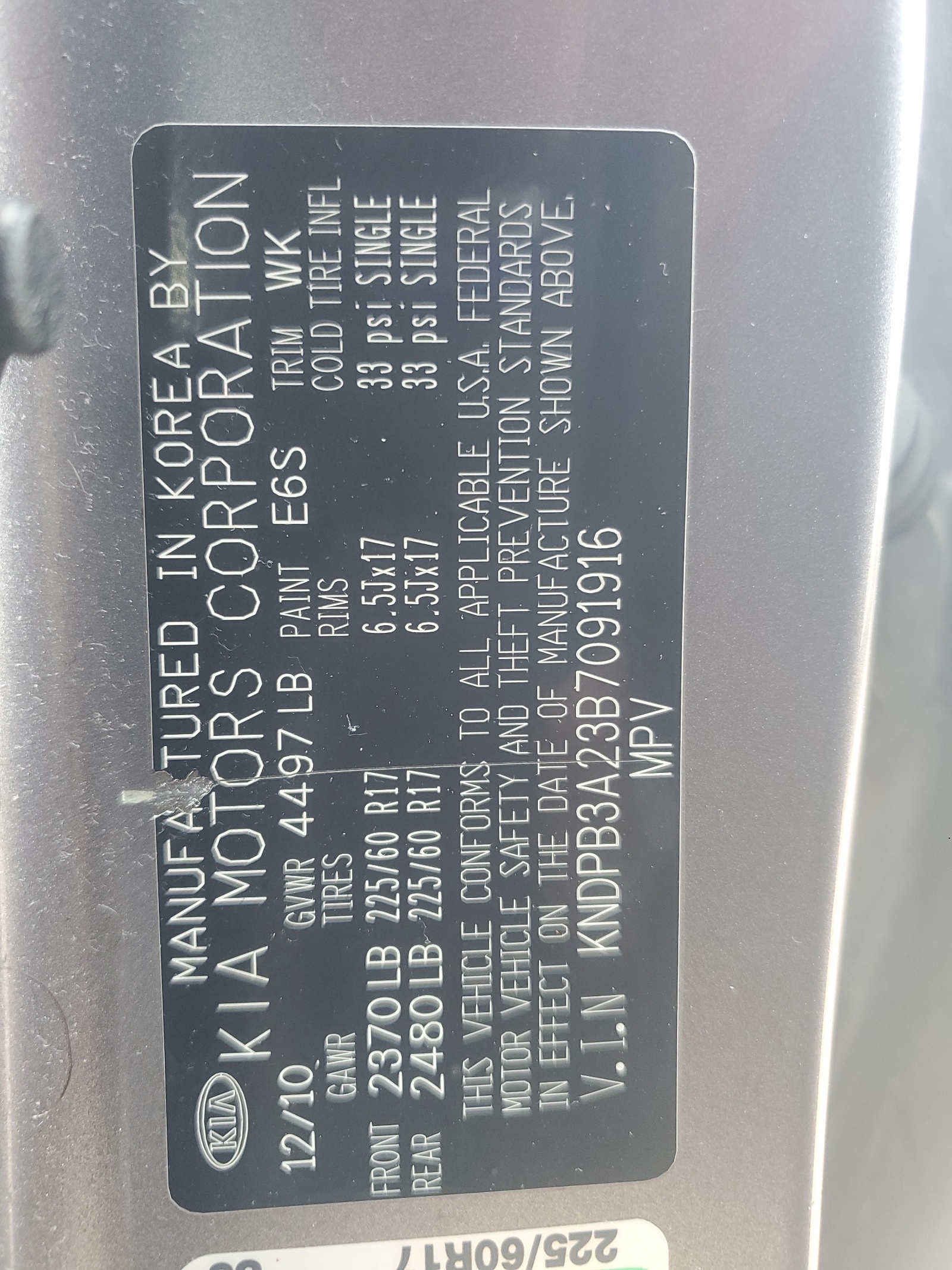 KNDPB3A23B7091916 2011 Kia Sportage Lx