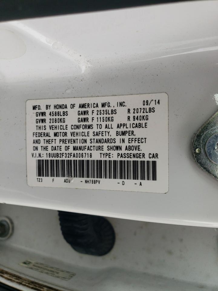 2015 Acura Tlx VIN: 19UUB2F32FA006718 Lot: 62908574