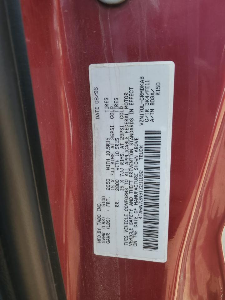 1996 Toyota Tacoma Xtracab VIN: 4TAWN72N9TZ211092 Lot: 64048514