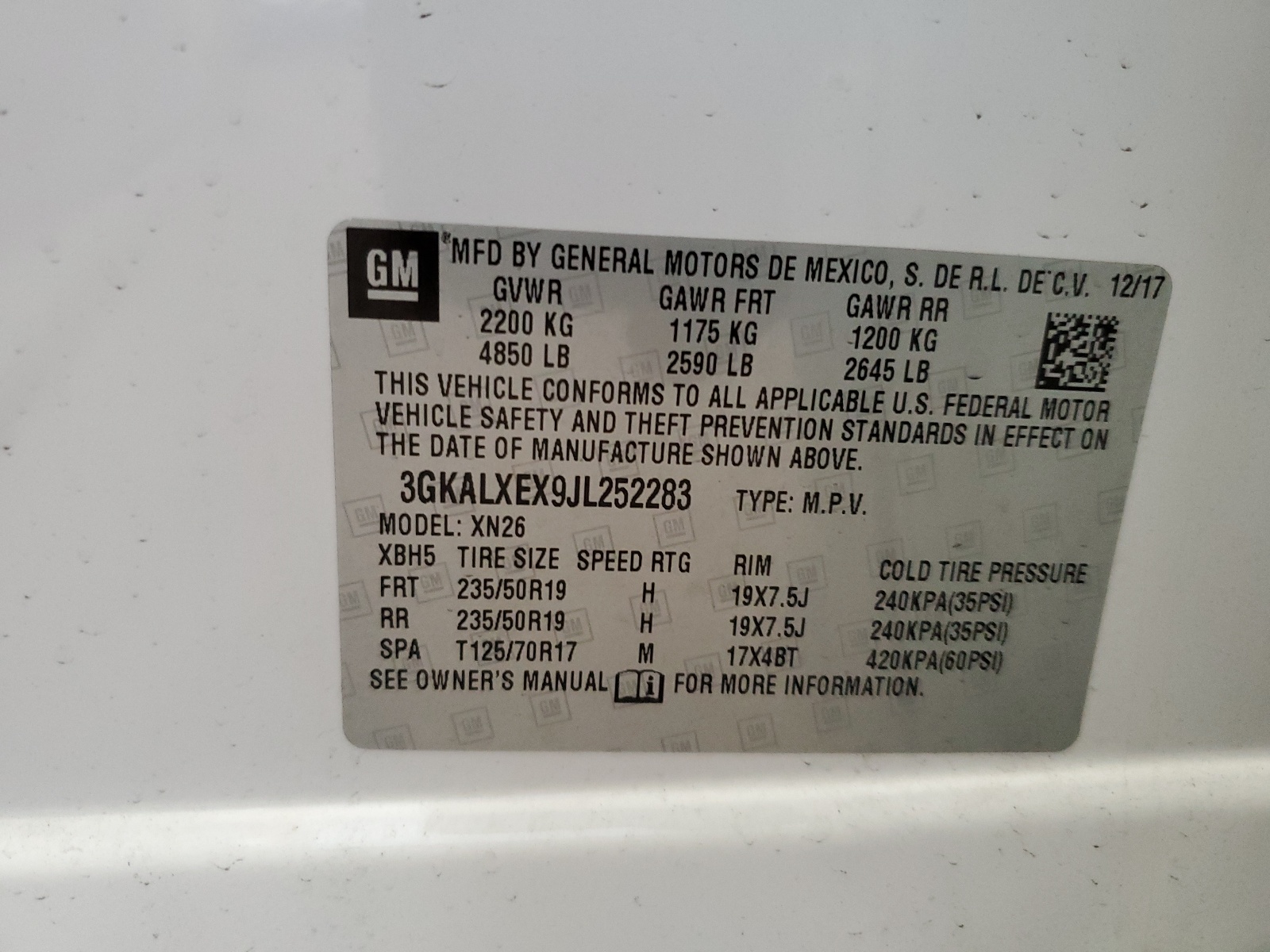 3GKALXEX9JL252283 2018 GMC Terrain Denali