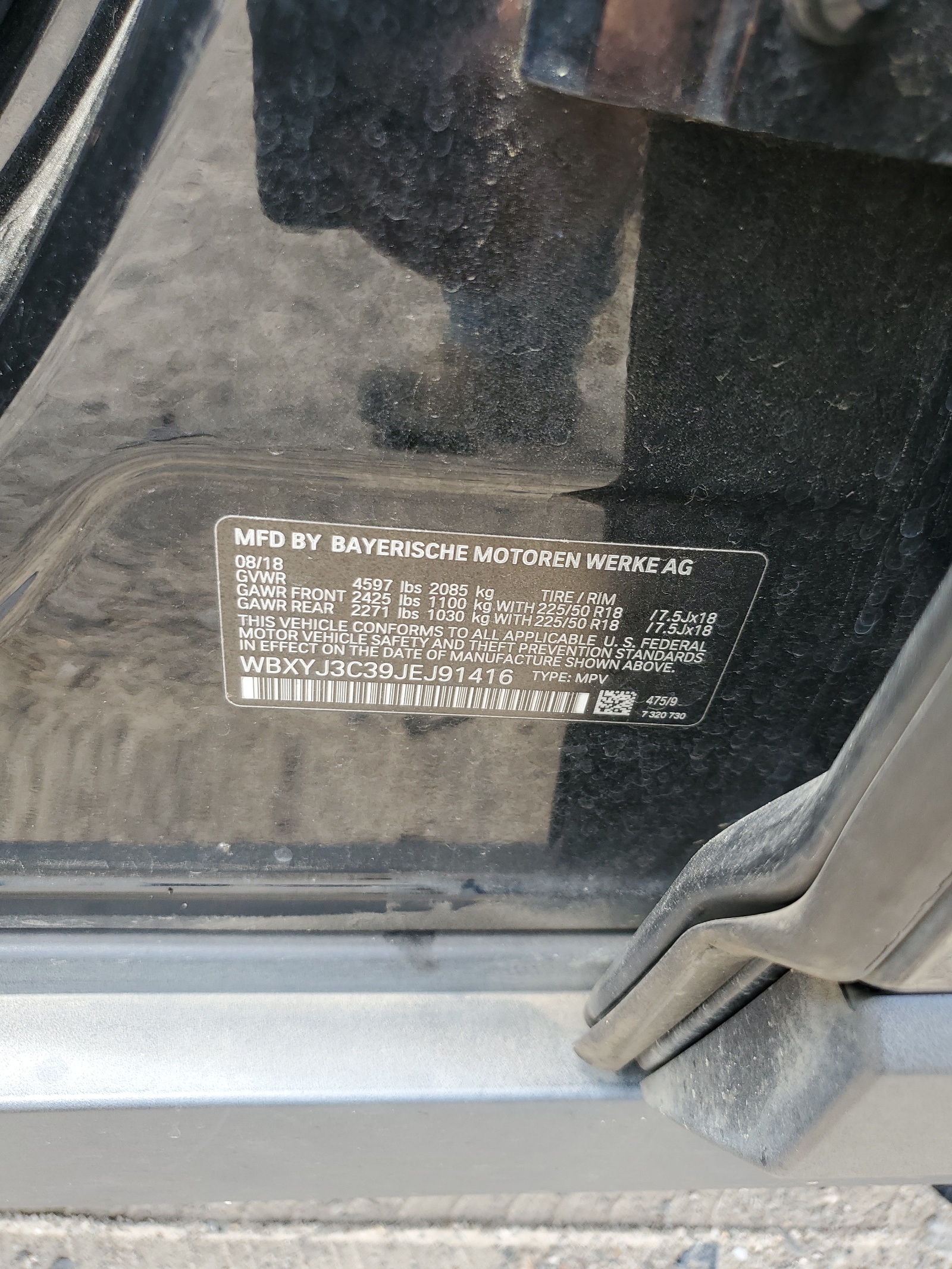 WBXYJ3C39JEJ91416 2018 BMW X2 Sdrive28I