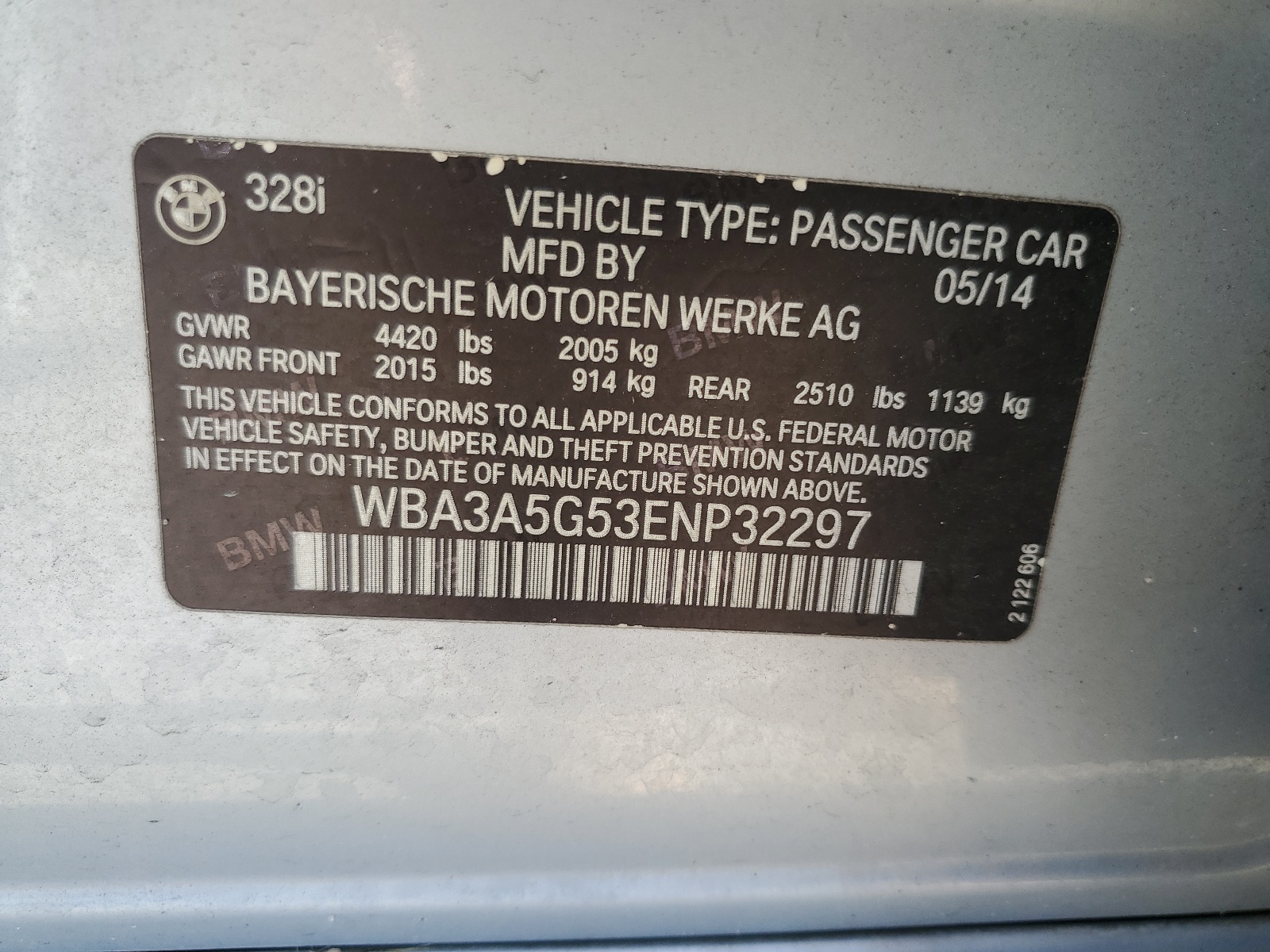 WBA3A5G53ENP32297 2014 BMW 328 I