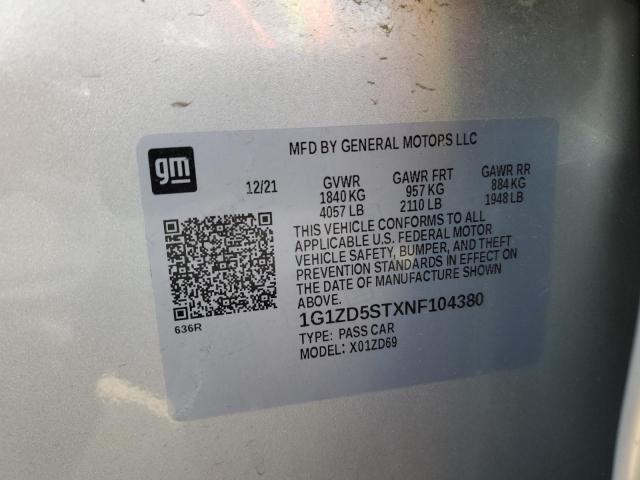 1G1ZD5STXNF104380 Chevrolet Malibu  12