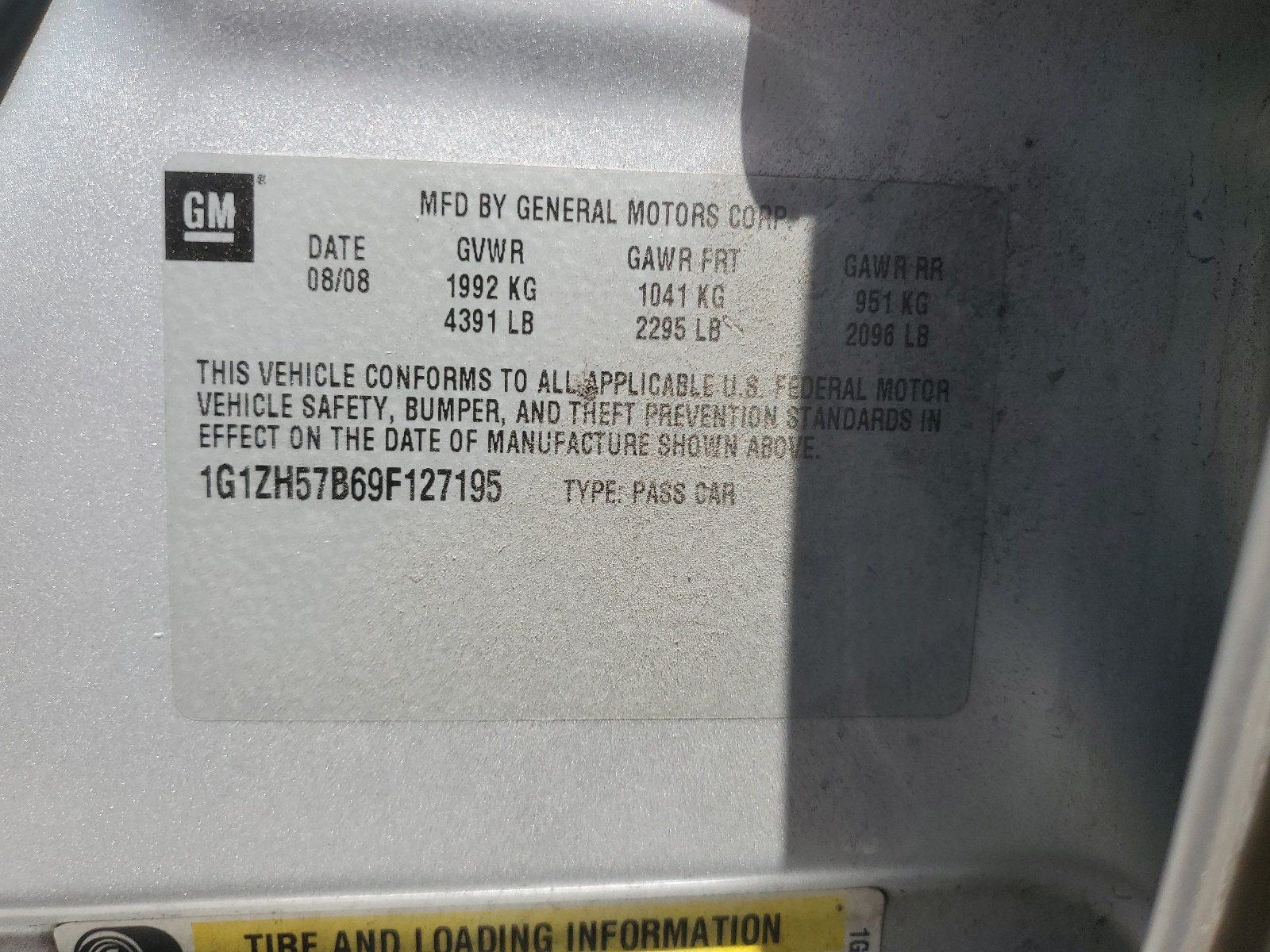 1G1ZH57B69F127195 2009 Chevrolet Malibu 1Lt