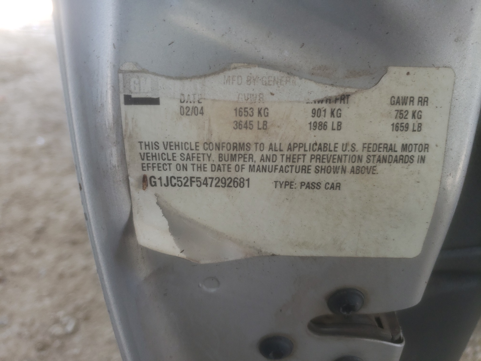 1G1JC52F547292681 2004 Chevrolet Cavalier