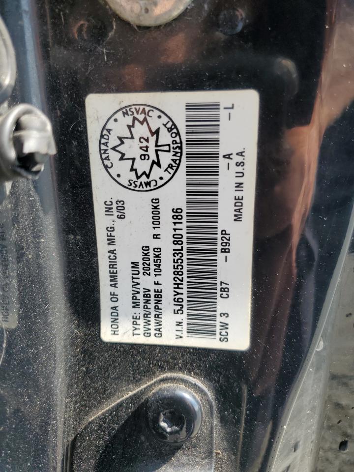 2003 Honda Element Ex VIN: 5J6YH28553L801186 Lot: 64826524