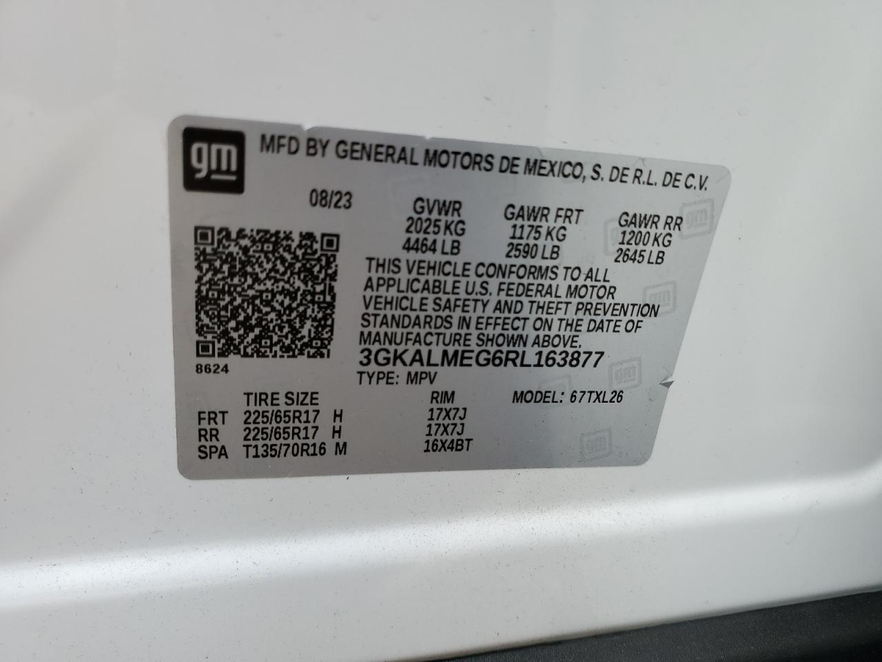 3GKALMEG6RL163877 2024 GMC Terrain Sle