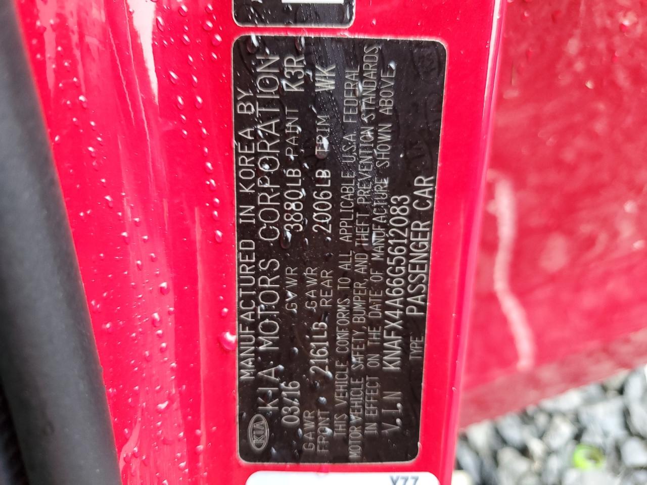 2016 Kia Forte Lx VIN: KNAFX4A66G5612083 Lot: 64556424