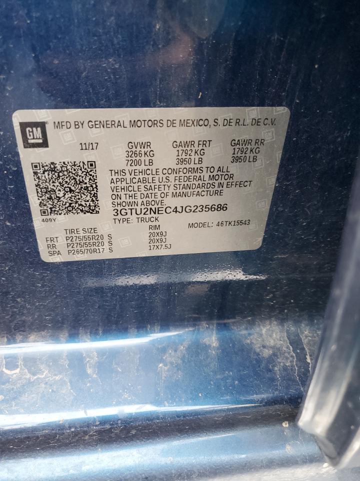 3GTU2NEC4JG235686 2018 GMC Sierra K1500 Slt