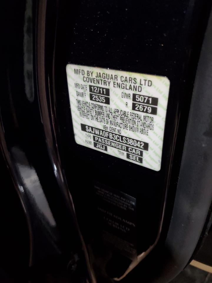 2012 Jaguar Xf VIN: SAJWA0FB3CLS38042 Lot: 64018454