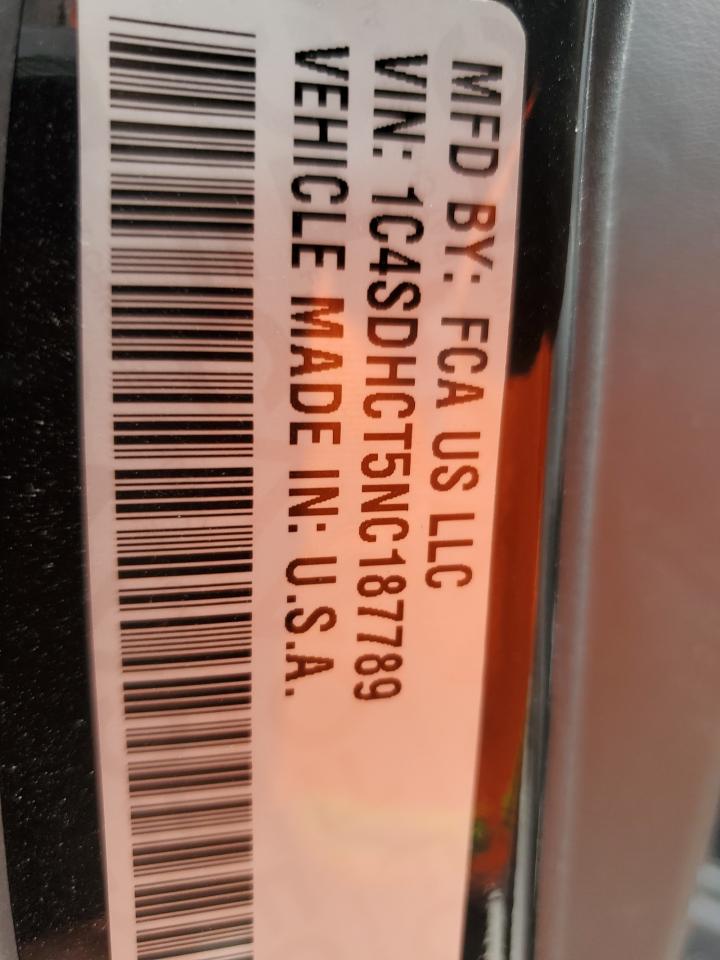 2022 Dodge Durango R/T VIN: 1C4SDHCT5NC187789 Lot: 45566024