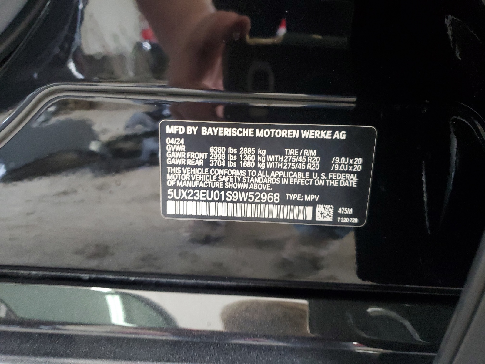 5UX23EU01S9W52968 2025 BMW X5 xDrive40I