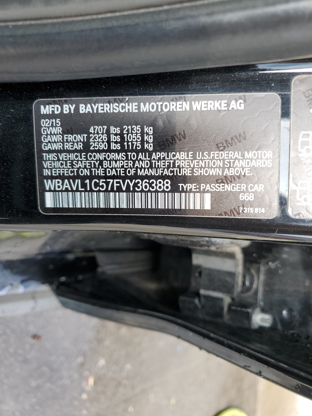 WBAVL1C57FVY36388 2015 BMW X1 xDrive28I